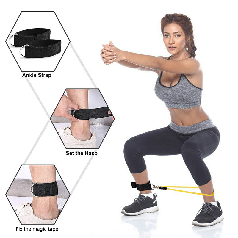 11Pcs / Set Fitness Resistance Band TPR+Nylon Workout Tension Puller Exercise Elastic Rope 11Pcs / Set Fitness Resistance Band TPR+Nylon Workout Tension Puller Exercise Elastic Rope